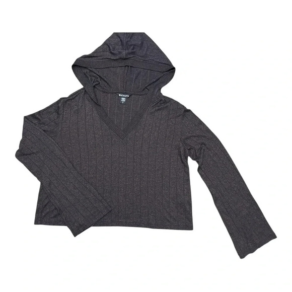 Athleta Harmony Hoodie Sweatshirt in Mahogany Heather Textured Lightweight - Picture 4 of 9